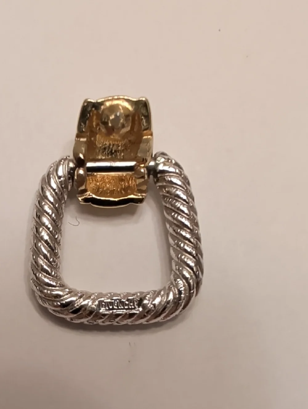 Givenchy Two-Tone Gold and Silver Rope Drop Earrings - Picture 4 of 6